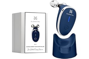 GLOWXTRA Premium Microcurrent Roller: 5-in-1 Facial & Body Massager - Tighten, Rejuvenate, Gift with Confidence - Premium Skincare Innovation -Navy- Available in 3 Elegant Colors