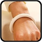 Allereyae Boho Acrylic Bangle Bracelet Chunky Acrylic Bracelets White Resin Bracelet Quartz Crystal Bangle Bracelet Gemstone Bangle Bracelet Jewelry for Women