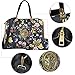 MMK Women's Designer Handbags Tote Bag Satchel handbag Shoulder Bags Tote Purse (Black Flower)