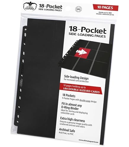 Ultimate Guard 18-Pocket Side-Loading Pages - Fehér - 18 zse