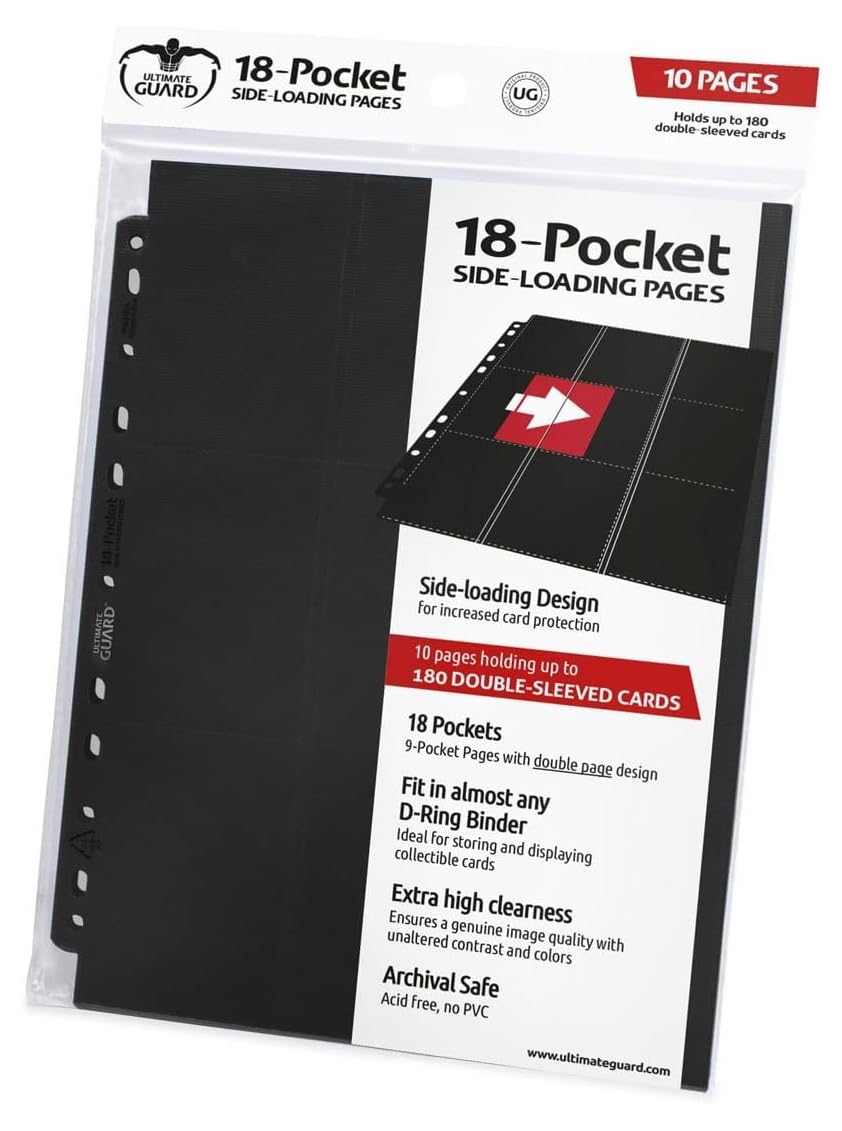 Ultimate Guard 18-Pocket Pages Side-Loading Album (Black)