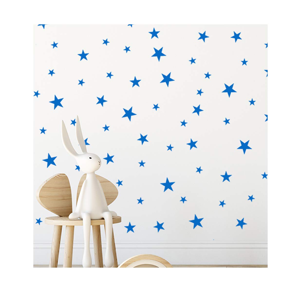 StickerDeen | Blue Star Stickers Nursery Decals Decoration Removable Peel & Stick Wall Art Vinyl Decal Stickers | (Gift Pack of 166)