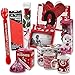 Valentine Gift Set; Complete with Gift Bag, Tissue Paper, Red Rose, 
