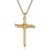 BREGO Men’s Nail Knotted Cross Pendant Necklace