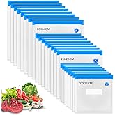 VOYOR Reusable Vacuum Sealer Bags for Food Storage – 3 Sizes & Quantities, Compatible with Handheld Vacuum Sealers (Machine Not Included) (Blue)