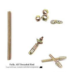 12pcs Color Zinc Fully All Threaded Rod Carbon