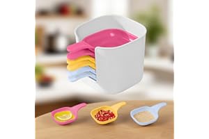 7PCS Spice Dish Set with Rack, 3 oz Dipping Bowls Soy Sauce Dishes for Condiment Sushi Ketchup BBQ Party, Pink