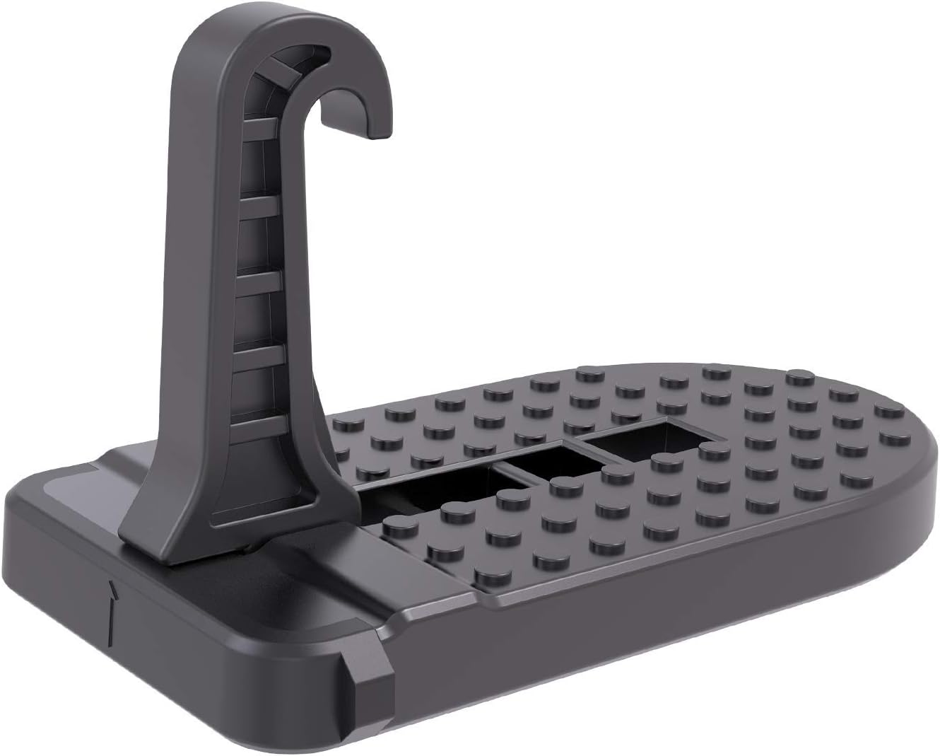 maswater Car Step Door with Rubber Protector - Anti Scratch Paint Vehicle Folding Ladder Easy Access to Car Roof Rack Foot Padals Hooked on U Shaped Latch for Car Jeep SUV Vehicle Rooftop Doorstep