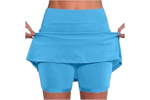 Skorts for Woman Tummy Control Mini Skirt with Shorts Underneath High Waisted Dressy Casual Flowy Boho Skort 2026