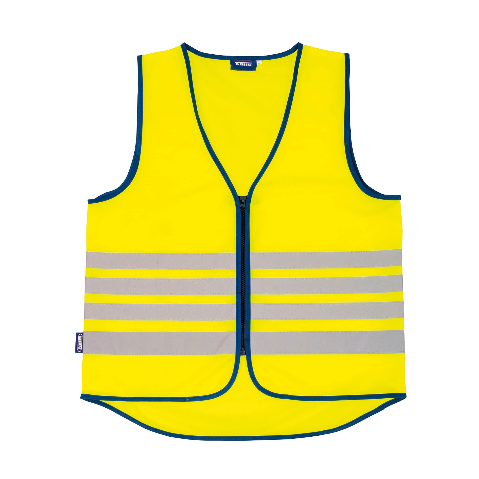 ABUS high visibility waistcoat Lumino Reflex Vest - safety waistcoat for better visibility by day and night - for adults - with zip