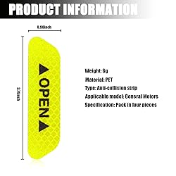 Fogfar 4 PCS Door Open Warning Reflective