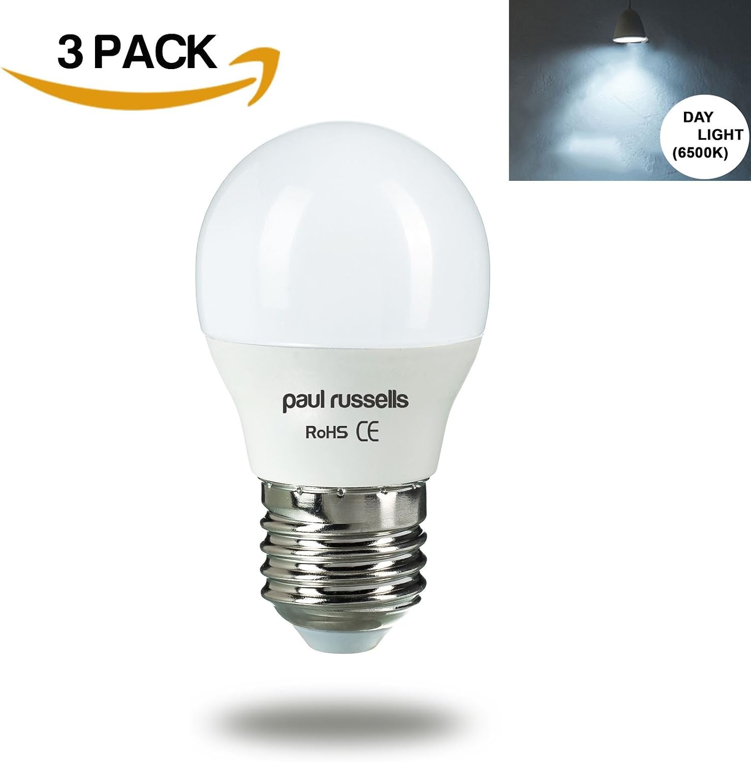 paul russells LED Light Edison Screw E27, 60w Equivalent, 6.5W 806 Lumenrs LED Bulbs, 6500K Bright Daylight - Image 3