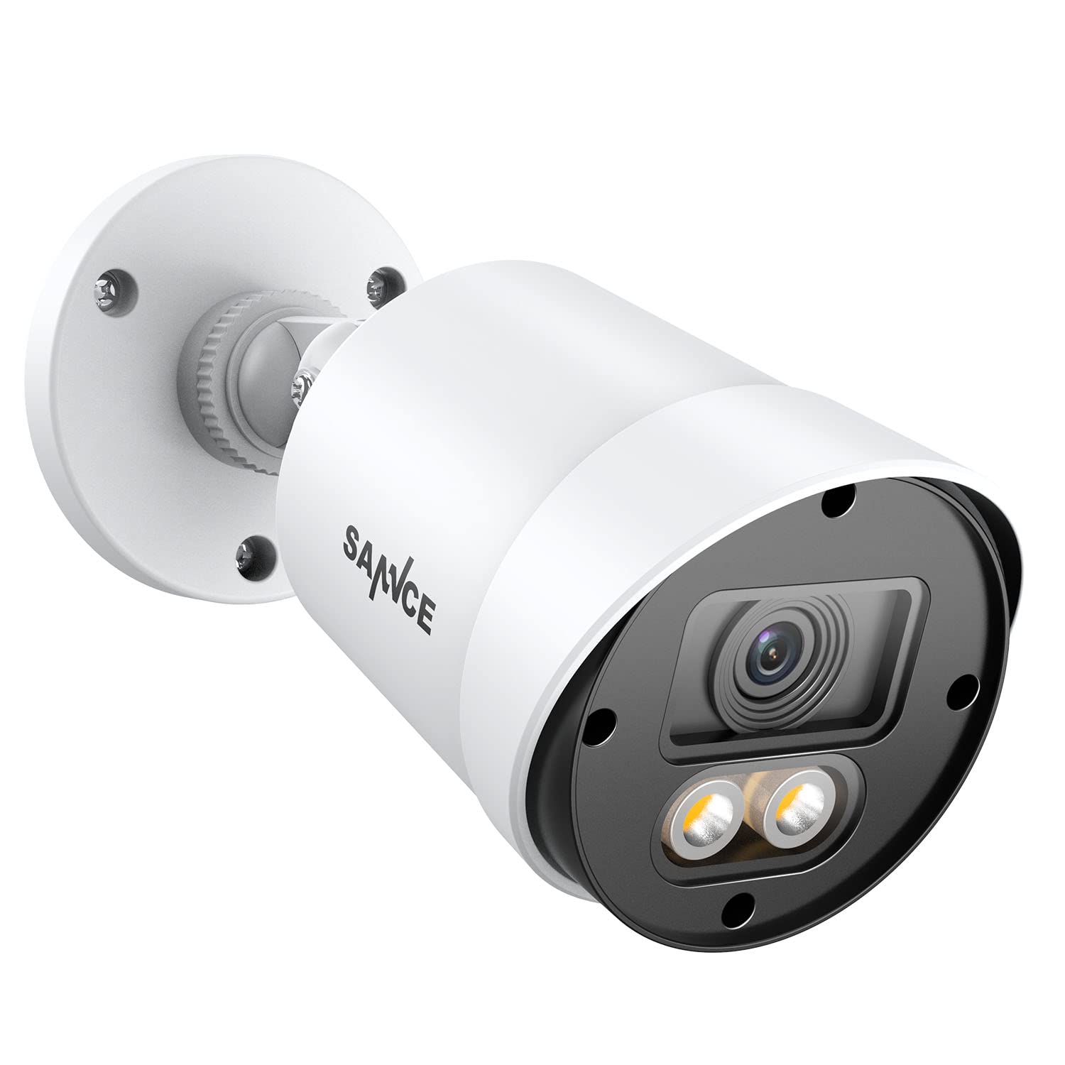 Photo 1 of SANNCE Full Color Night Vision 1080P TVI Bullet Wired Security Camera,2 Warm Lights, IP66 Weatherproof for Indoor Outdoor Use, 100ft Clear Full Color Night Vision, Only a Camera, No Power Supply