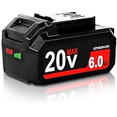 Lxljiad 20V 6.0Ah Battery Replacement for Skil 20V Battery Compatible with Skil PWR CORE 20V Battery BY519601 BY519603 BY519702 Cordless Power Tools Battery