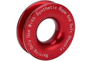 Soft Shackle Recovery Ring, ATV Winch Recovery Ring Aluminum Lightweight Heavy Duty Towing Accessory Rustproof for Trailers S