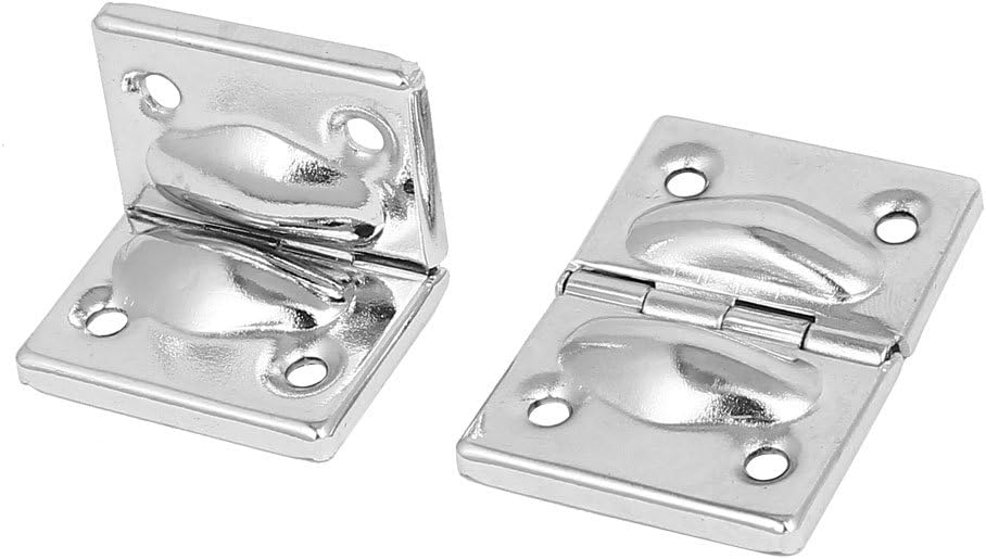 Sourcingmap Toolbox Suitcase Box Metal Hinges Support Silver Tone