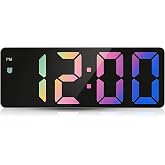 AMIR Upgraded Digital Alarm Clocks for Bedrooms, LED Digital Clock | Dual Power Supply, 12/24H, Dimmable, DST, Snooze, Desk Clock for Home Office School