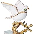 Waltz&F Peace Dove Trinket Box Hinged Hand-painted Figurine Collectible Ring Holder