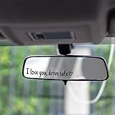Heqxwl Rearview Mirror Reminder Drive Safe Message, Inspirational Daily Safety Car Interior Decal for New Drivers Teens Family Friends, Meaningful Gift (Black)