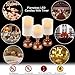 Flameless LED Battery operated Candles Ivory Color with Remote 24-hour Timer Function in Bronze Base - Set of 3
