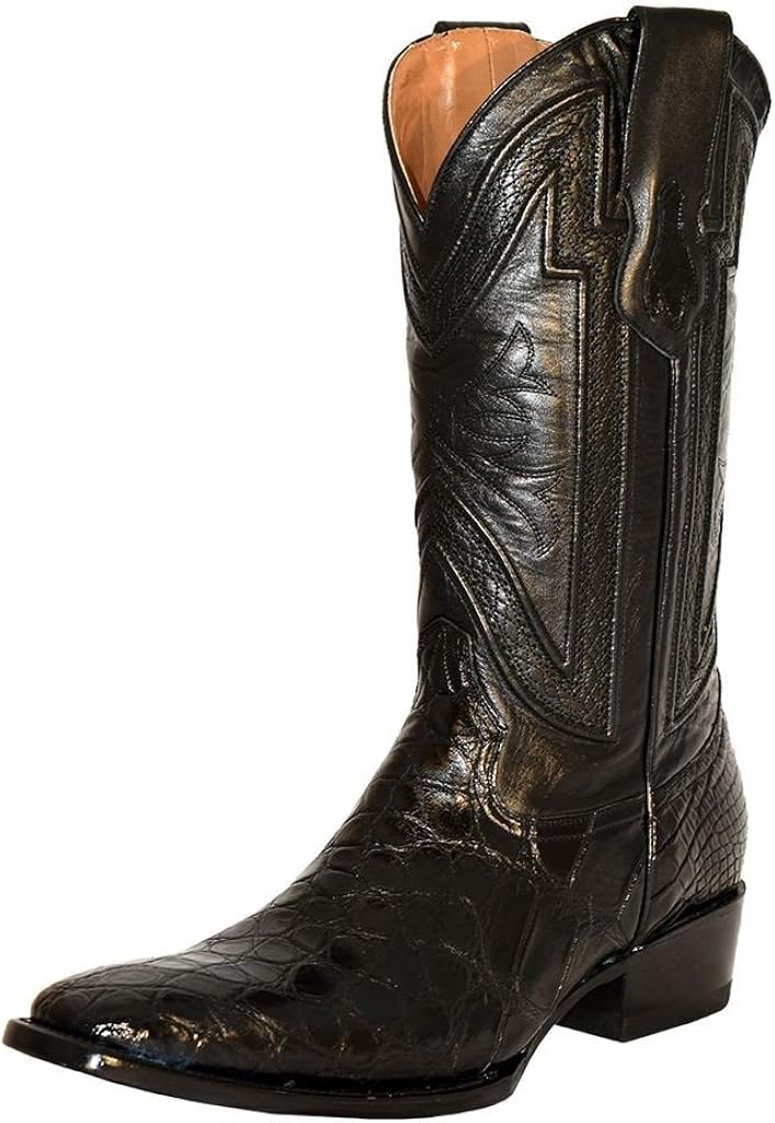 women's exotic square toe boots