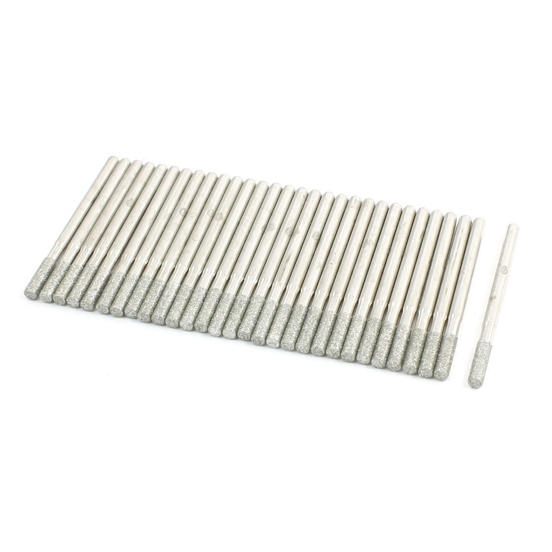 sourcingmap 30 Pcs 3mm Tip 3mm Shank Diamond Point Grinding Burr Bits