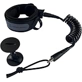SIXPACK ACTION Bodyboard Bicep Leash, 4ft 7mm Boogie Board Leash | Adjustable Cuff, For Kids and Adults, Bicep Sized Approx 235mm-360mm