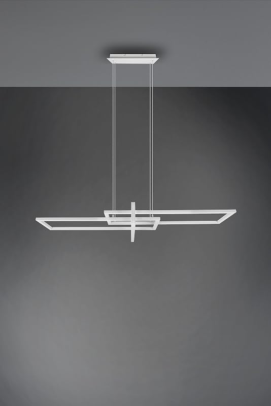 , Suspension, Salinas incl. 1 x LED,SMD,34,0 Watt,4000K,4400 Lm. Corps: Métal, blanc mat L:110,0cm, L:40,0cm, H:150,0cm Réglable avec interrupteur,IP20,4000K,Réglable en hauteur,Non variable