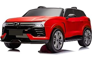 Hetoy 24V 2-Seater SUV Licensed Chevrolet Blazer Ride On Car Toy w/Parent Remote Control, 3 Speeds, Wireless Music, MP3 Player, Electric Car for Kids Ages 3-8, RED