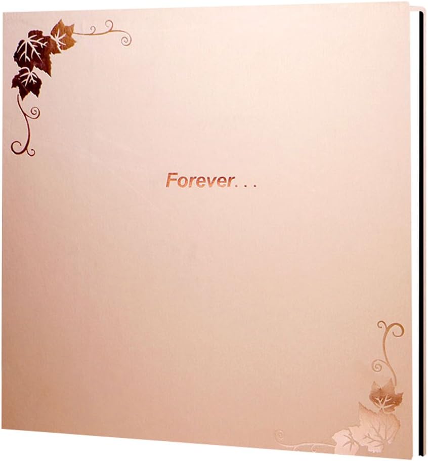 PHOTO ALBUM Paste DIY Album (Forever Pattern),20 Sheets (40 Pages), Coated Paper(covered PVC Film) Inside Pages,Home Storage Placed photos tourism love (color : Black card)