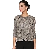 Alex Evenings Womens Jacket and Scoop Tank Top Twinset (Petite and Regular Sizes)