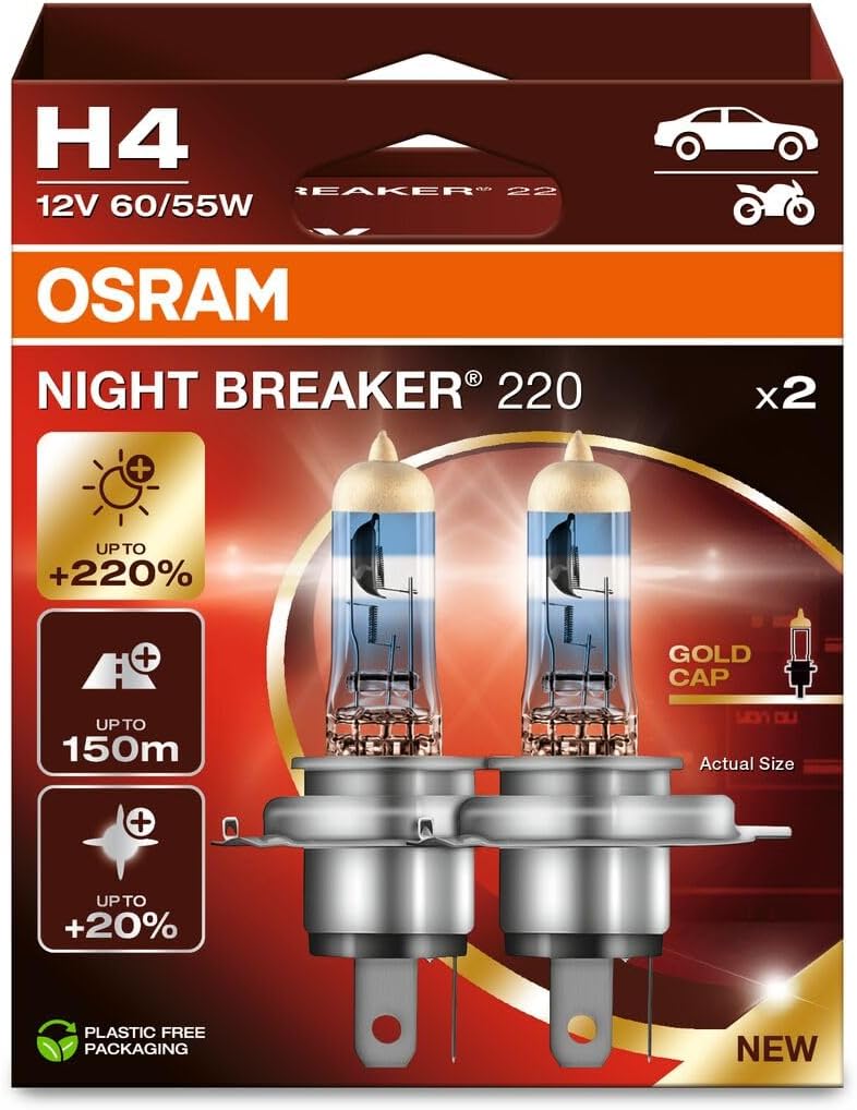 Osram Night Breaker 220 H4 +220% Brightness -2HB Folding Box (2)