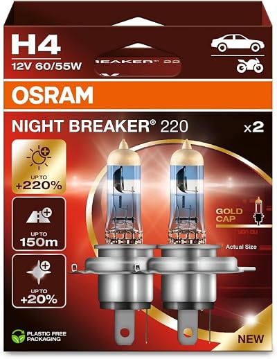 Osram Night Breaker 220 H4 +220% Brightness -2HB Folding Box (2)