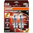 OSRAM NIGHT BREAKER 220, H4, 220% Brighter Halogen Headlight Lamp, 64193NB220-2HB, Folding Box (2 Lamps)