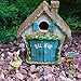 Mood Lab Fairy Garden House Miniature Believe Set of 4 pcs, Hand Painted Figurines & Accessories, Kit for Outdoor or Indoor Decor