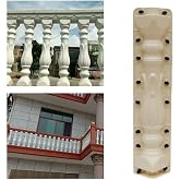 2Pcs Concrete Balustrade Mold for Pillars Balusters Molds Cement(Type 7) | Heavy Duty PVC Roman Column Mold Easy DIY Railing Patio Casting Tool Set for Garden Balcony Pool Park Fence Decoration