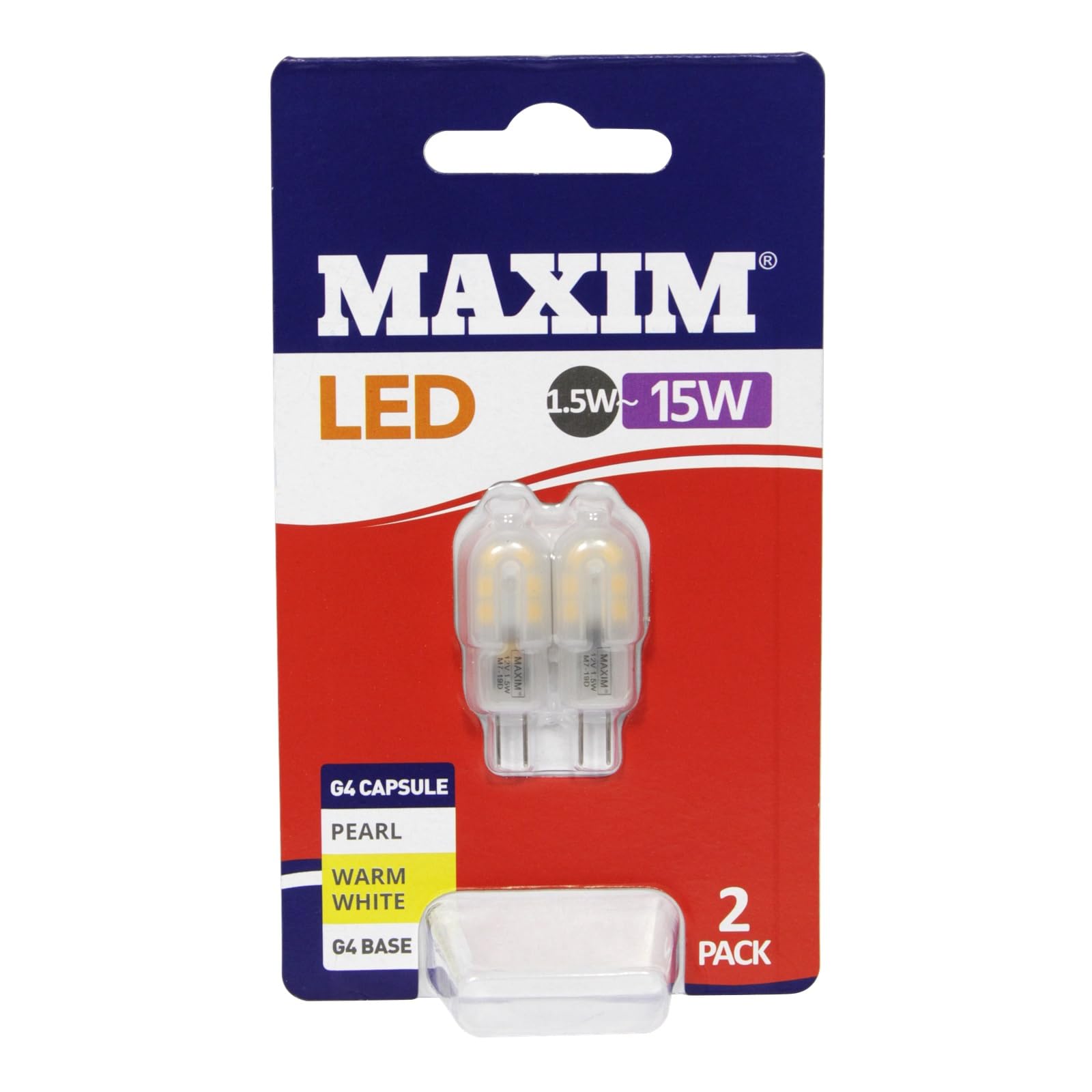Status Maxim LED G4 Warm White Light Bulb 1.5/15W (Pack of 2)