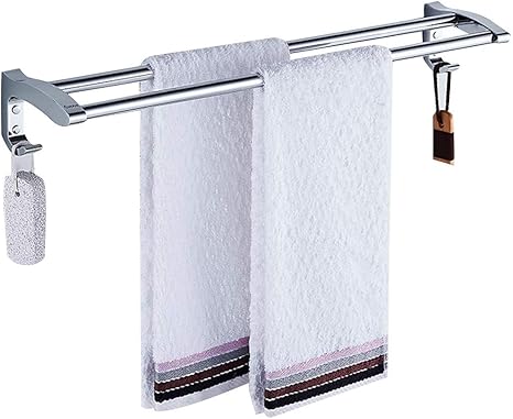 Amazon タオルラックバーキッチンベッドルームバスルームリビングルームアクセサリーバスタオルステンレススチールメッキウォールマウント収納場所を整理すばやく簡単インスタントインスタント サイズ さいず 15 7 In タオル掛け タオルスタンド ホーム