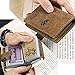 RFID Blocking Genuine Leather Business Card Holder for men-20 Credit Card Slots-Vintage Namecard Wallet Button (Khaki)