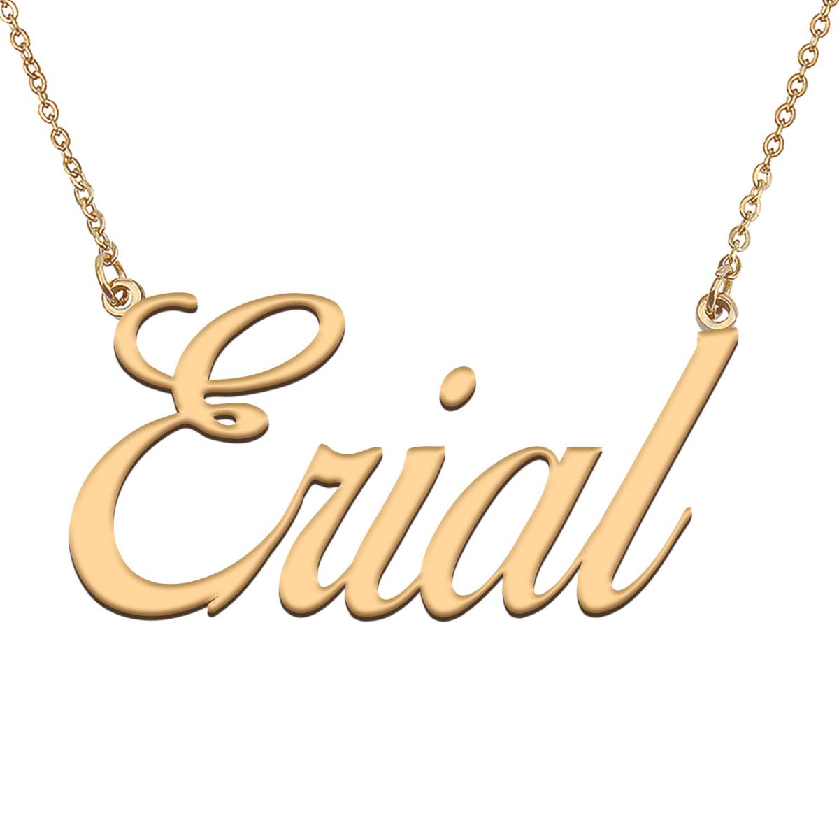 HUAN XUN Customized Custom Simple Any Name Necklace