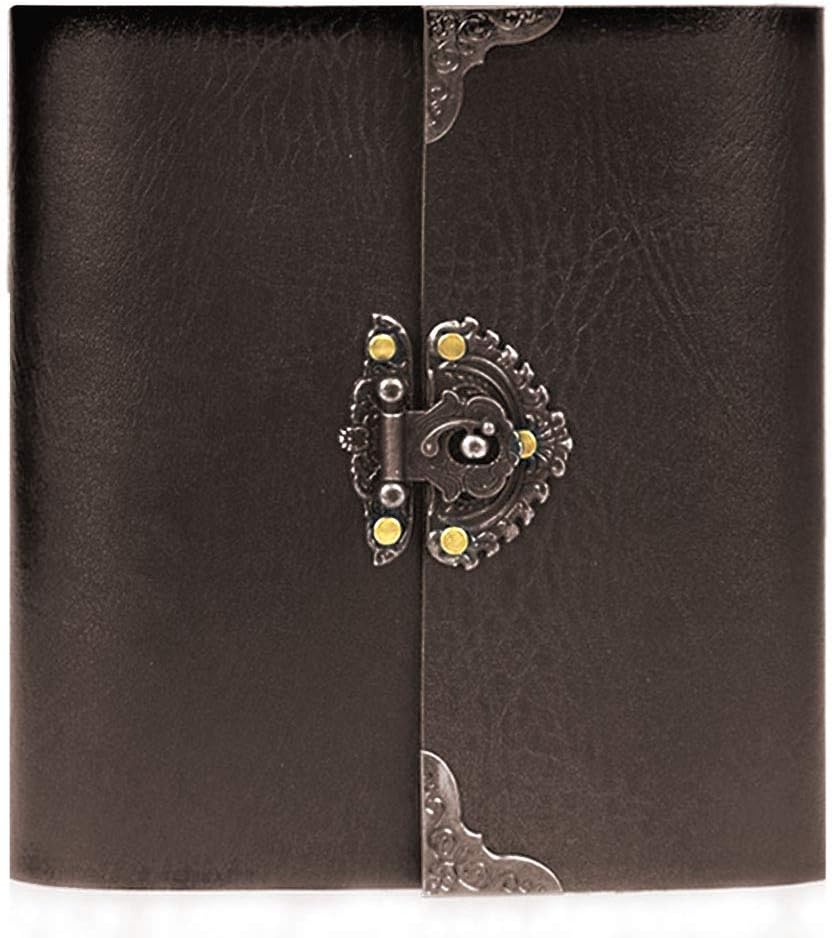 MeGaLuv Photo Album, Leather Photo Scrapbook Memory Book Hand Made DIY Albums with 30 Sheets