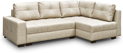 Meublo Canape D Angle Convertibles 3 4 Place Simili Cuir Bahama