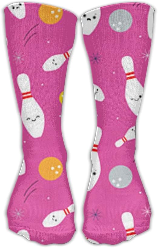 MOPSDH89 Happy Bowling Party Cotton Crew Athletic Sock