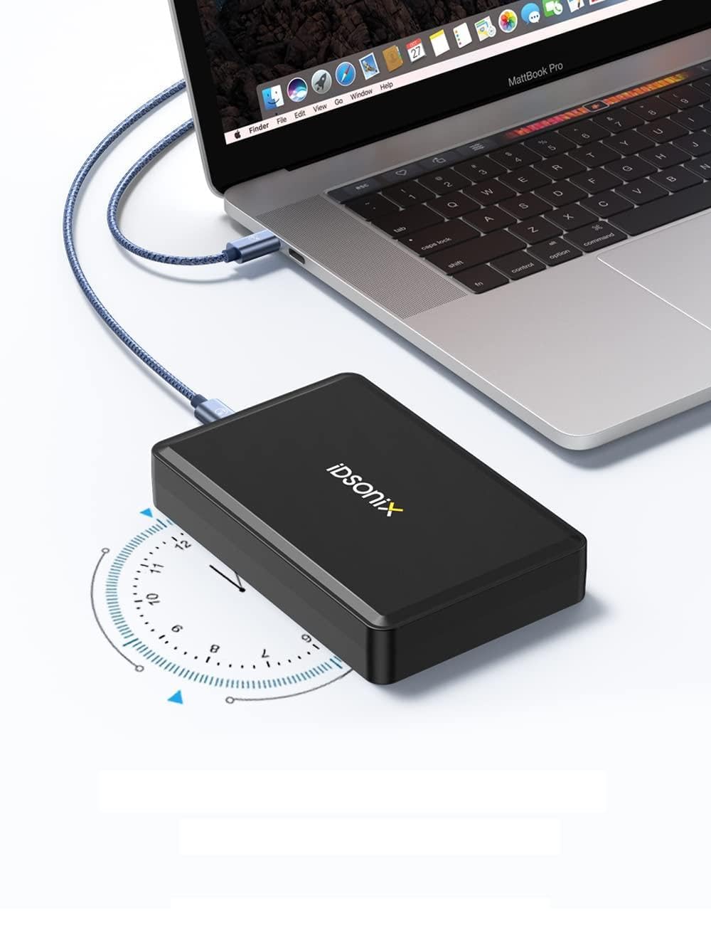 iDsonix RGB M.2 NVMe SSD Case Hard Drive Enclosure NVMe SSD USB C 3.1 Ultra 10G Speed External HDD Caddy Anti-heat Design For UASP , M.2 NVMe Suitable For Laptops, Smart TVs, Routers, PS4 (Silver )