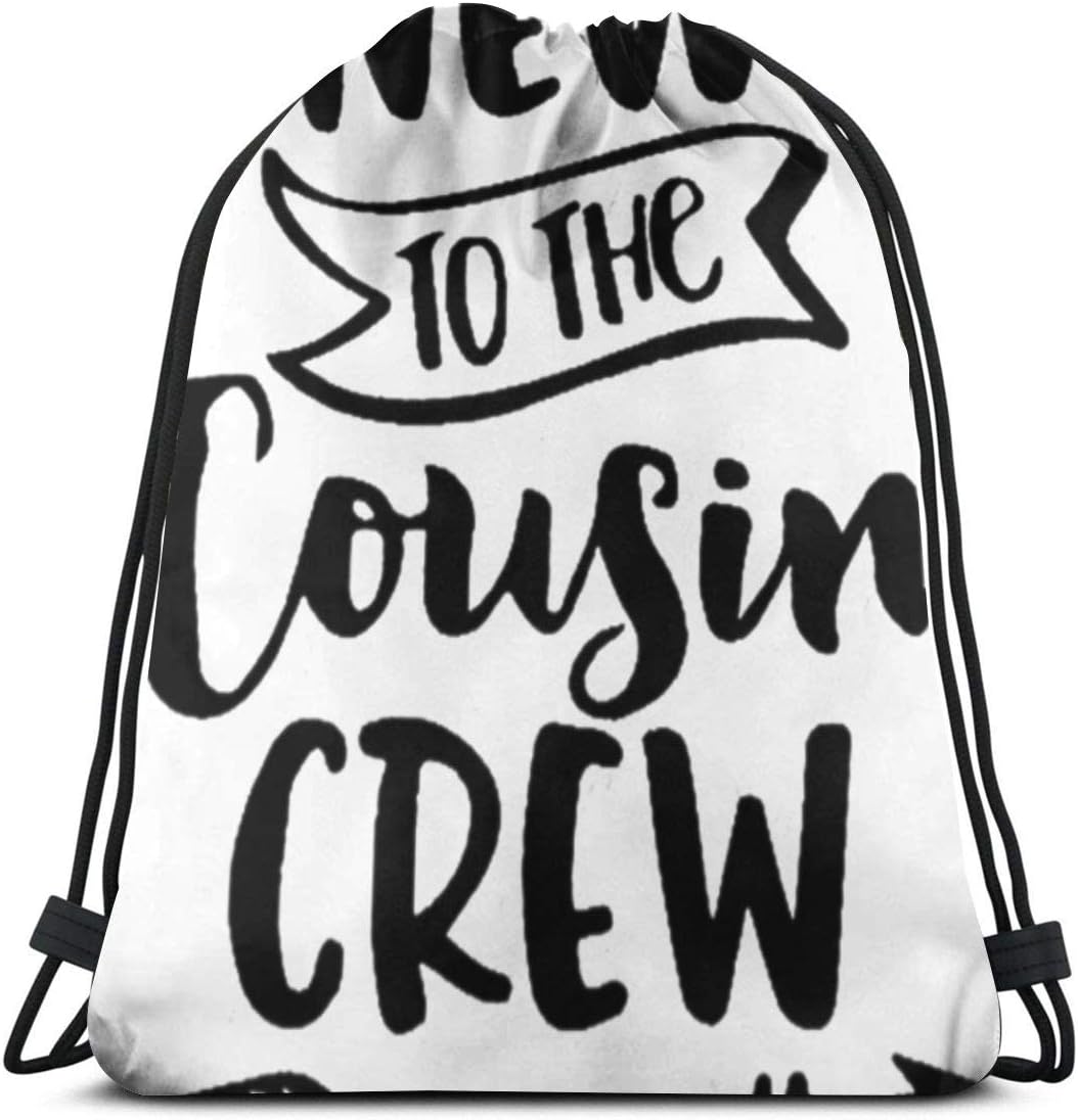 Drawstring Backpack New To The Cousin Crew Sports Gym Bag Travel College String Bag Sackpack For Men & Women