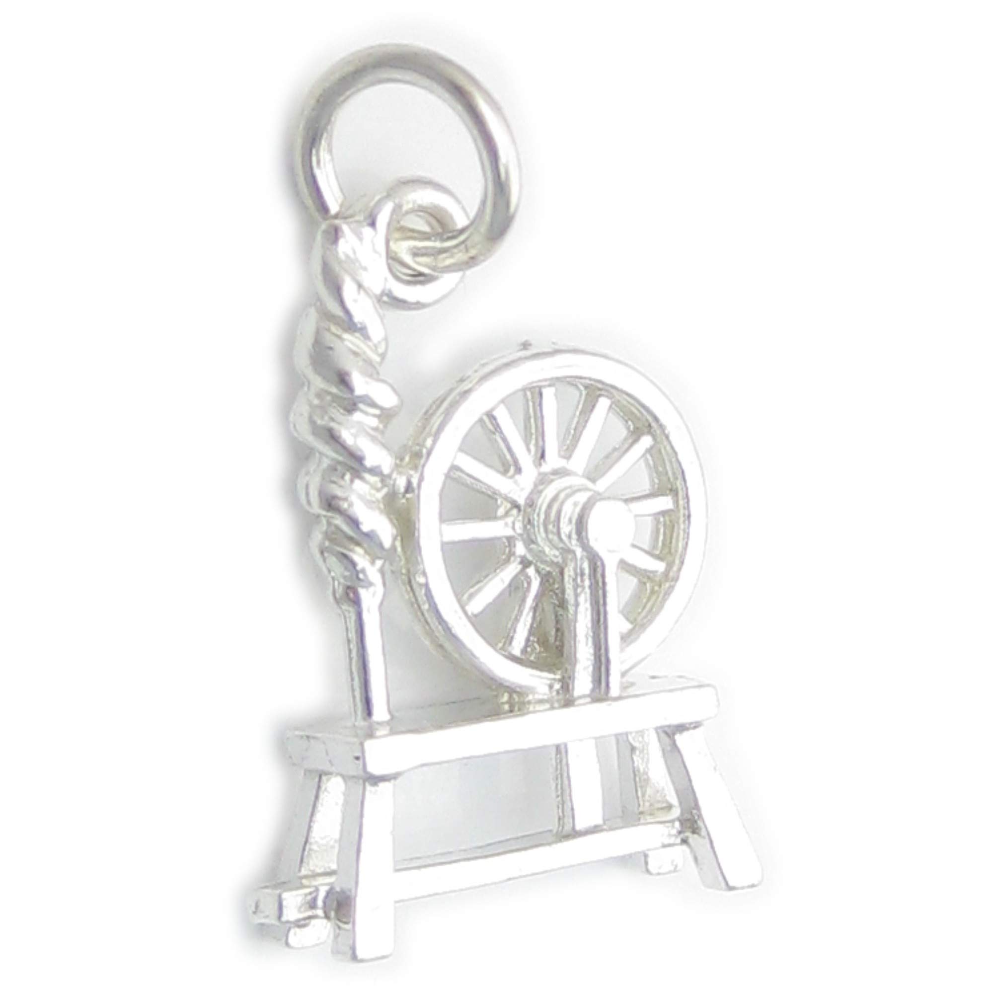 Maldon Jewellery Spinning wheel sterling silver charm .925 x 1 Sewing charms A