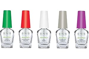 SNS HEALTHY NATURAL NAILS SNS Dip Powder Bases and Sealers Set, 5-Pack - Long-Lasting & Fast-Drying Nail Adhesives & More for Quality Manicures - Featuring Low-Odor Formulas to Be Used with Dipping Powders, 0.5 Fl Oz Each