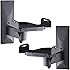 VideoSecu One Pair of Side Clamping Bookshelf Speaker Mounting Bracket with Swivel and Tilt for Large Surrounding Sound Speakers MS56B 3LH