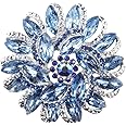 Kedybaurio Crystal Diamond Flower Brooch Pin for Women Girls Brides