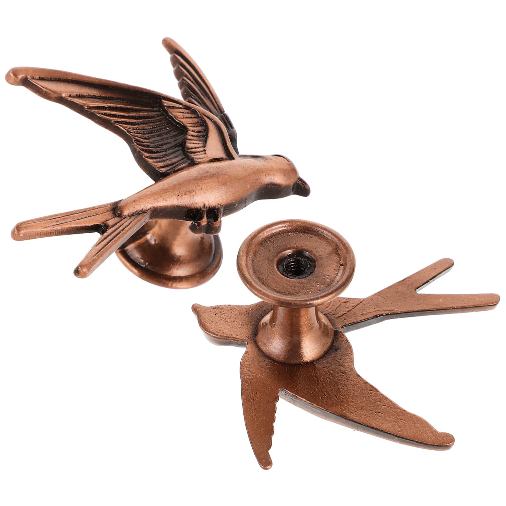 Artibetter Bird Cabinet Handles Set of 2 Decorative Silver Drawer Pulls 2.05 Inch Interior Door Knobs for Kitchen Cupboards and Furniture Hardware